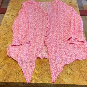 Grand and Greene button down shirt with heart pattern. Great for Valentine's Day